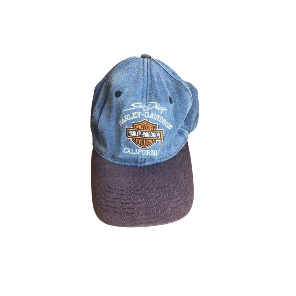 Harley Davidson Men's Baseball Cap Hat Grey Harley San Diego California